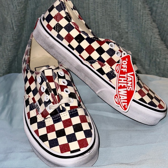 Vans Size 7 Blue/Red - Picture 1 of 2